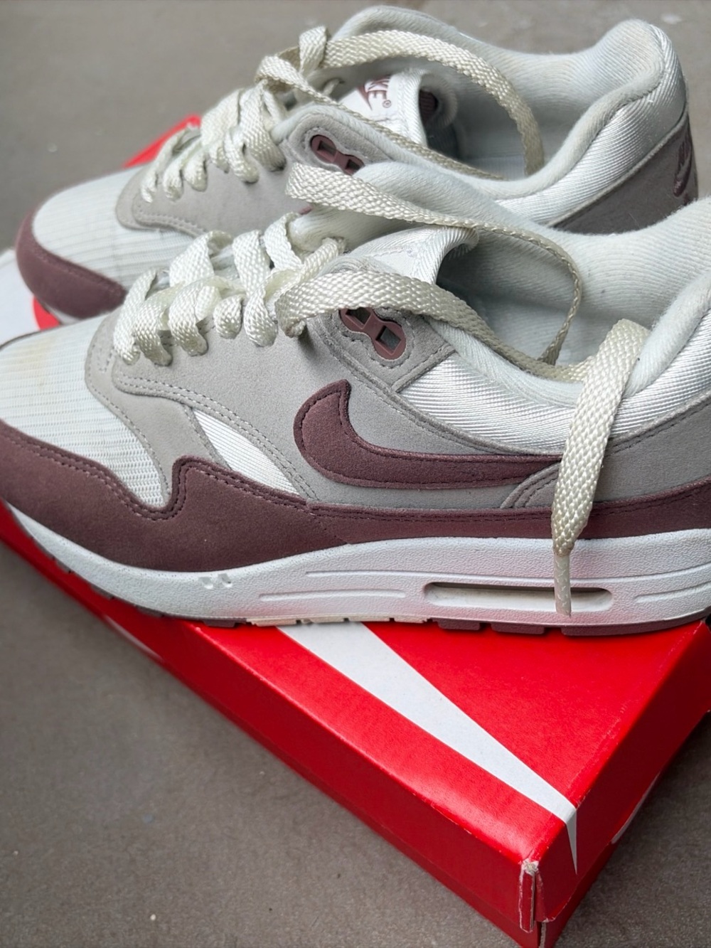 Nike Men’s Air Max Low Top Sneakers in Taupe and Mauve